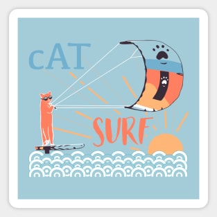 Cat surf Magnet